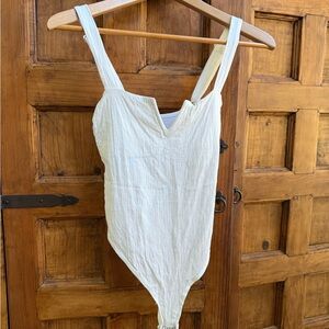 Free people white bodysuit size small